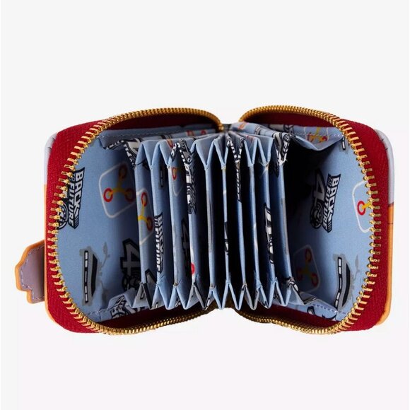 Loungefly Back to the Future 40th Anniversary DeLorean Accordion Wallet NWT - Picture 3 of 3